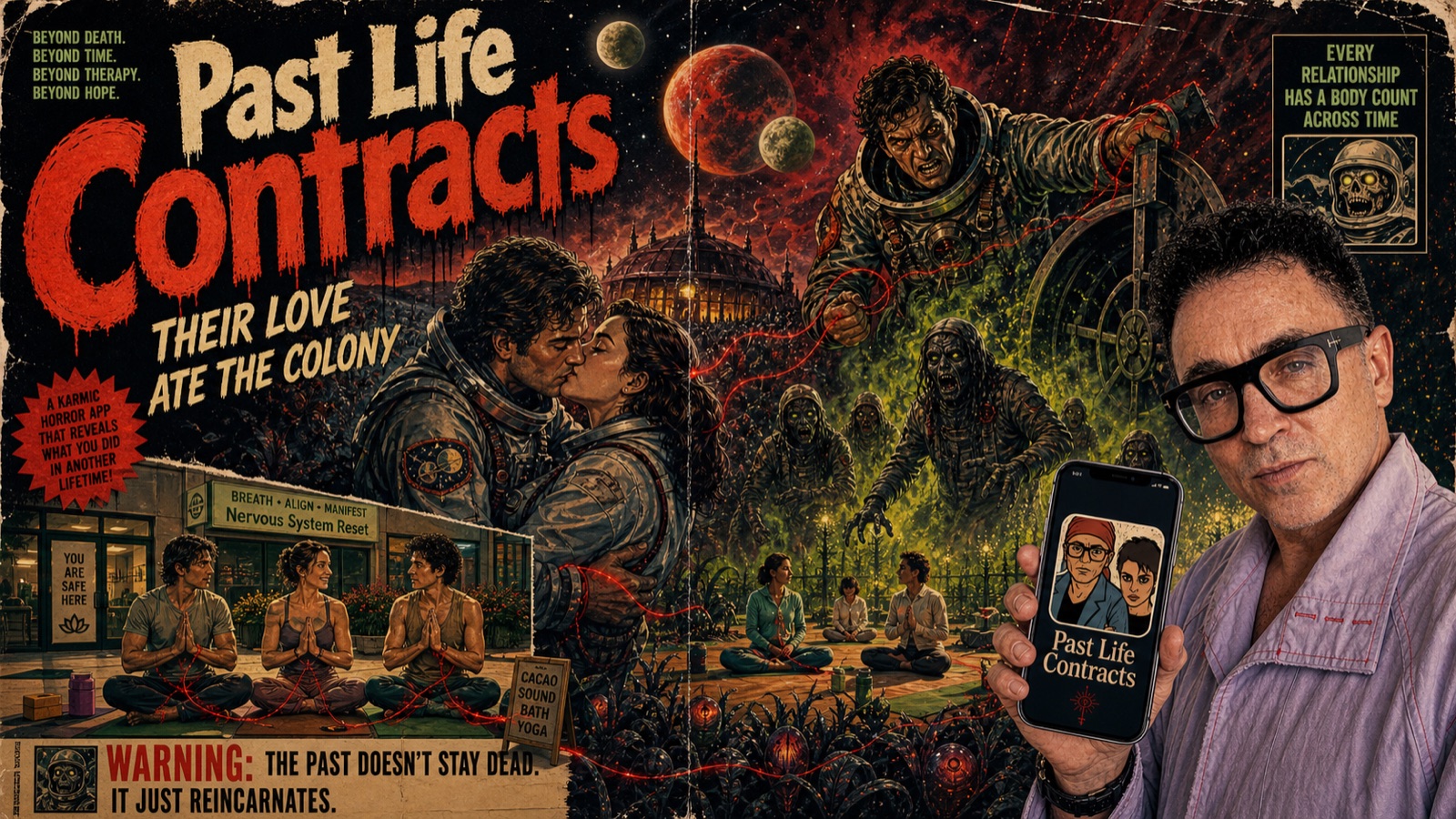 Their love ate the colony — pulp sci-fi B-movie poster