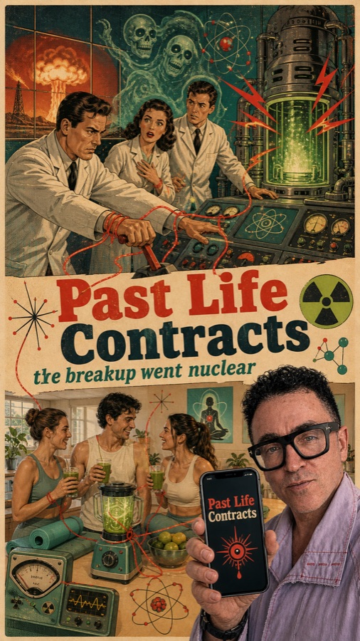 The breakup went nuclear — atomic age poster