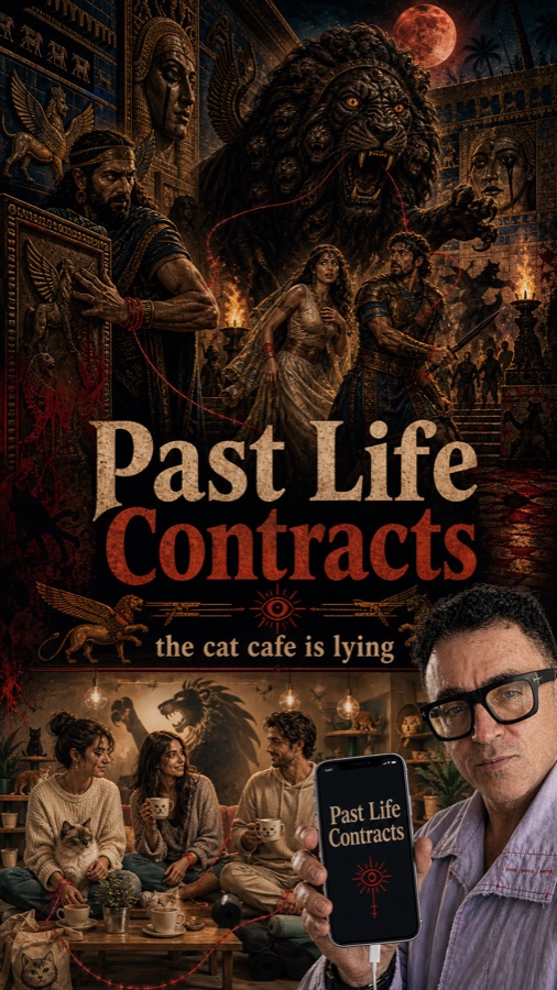 The cat cafe is lying — ancient epic poster
