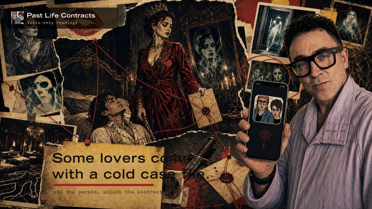 Some lovers come with a cold case file — detective evidence-board poster
